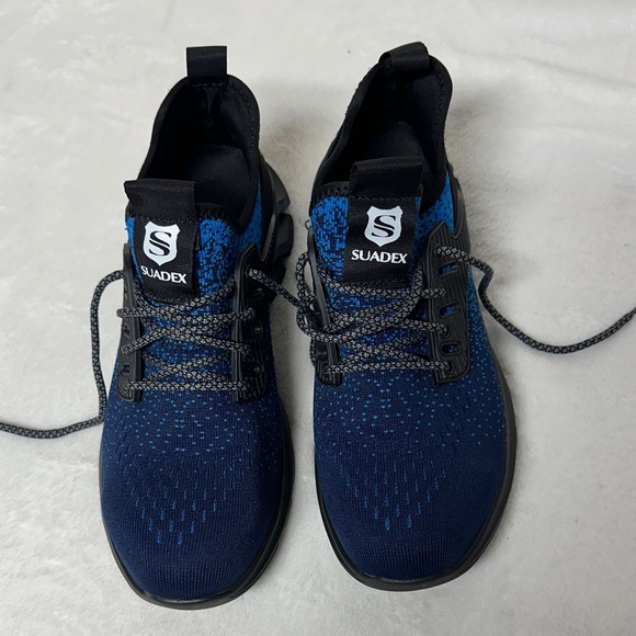 Men's Blue Saftey Toe Shoes Sz 41 Men’s 8.5 - Picture 1 of 13